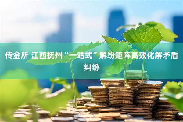 传金所 江西抚州“一站式”解纷矩阵高效化解矛盾纠纷