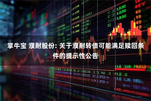 掌牛宝 濮耐股份: 关于濮耐转债可能满足赎回条件的提示性公告