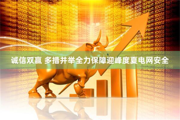诚信双赢 多措并举　全力保障迎峰度夏电网安全